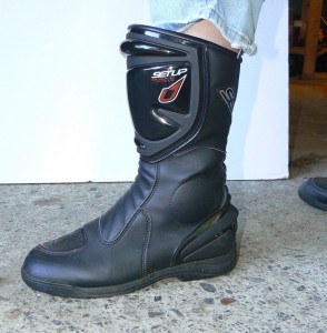 touring boots are comfortable with good protection.