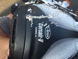 Imagine this rider's skull if he wasn't wearing a helmet.