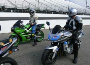 Jeannine waiting to go out onto the track, NHMS.