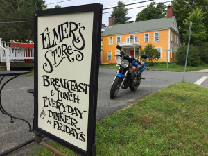 The Inn is the yellow colonial home across the street from Elmer's.
