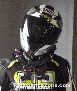 The Leatt prevents hyper-extension and hyperflexion in a crash.