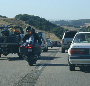 Make sure your luggage can fit between vehicles.